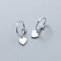 S925 Sterling Silver Simple Hoop Earrings Designer Heart Earrings Women Fine Jewelry Statement Earring Wholesale