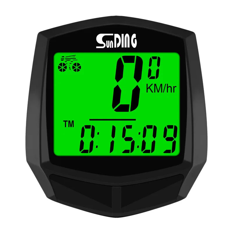 Wired Wireless Bike Speedometer Odometer Cycling Computer Waterproof Bicycle Trip Distance Tracker with LCD Display and Clock