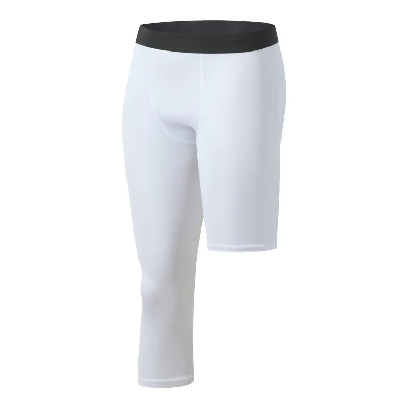 Wholesale Mens Running Quick Drying Long and Short Leggings Ice Silk Breathable Basketball Compression Fitness Leggings