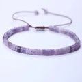 2x4mm Minimalist Amethyst Bracelet Adjustable Bohemian Dainty Gemstone Beaded Bracelet for Women Girls Drop Shipping