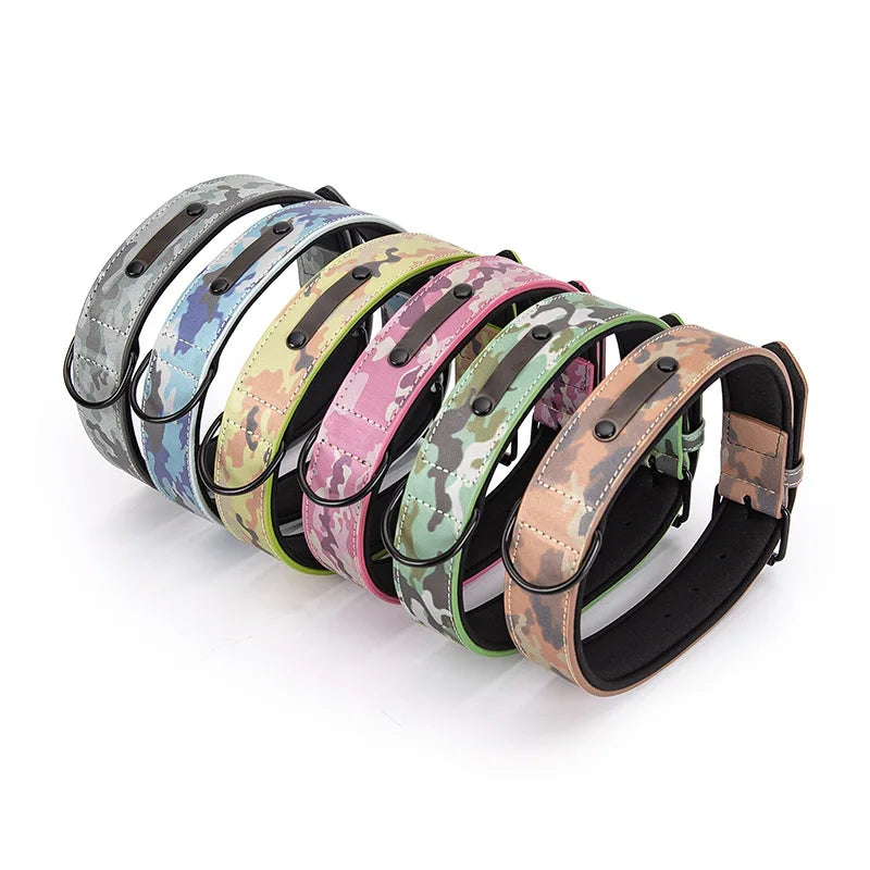 Kingdale Pet Collars Leashes Reflective Design Weatherproof Comfortable Pet Collar Super Soft Dog Collar