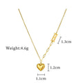 Valentine's Day love Splicing Titanium Steel Does Not Fade New Heart 18K Gold Plated Women Necklaces