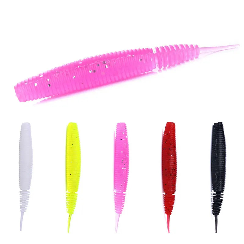 Wholesale SO109 10cm 7g 5pcs/bag Artificial Soft Plastic Baits Earthworm Shape Fishing Lures
