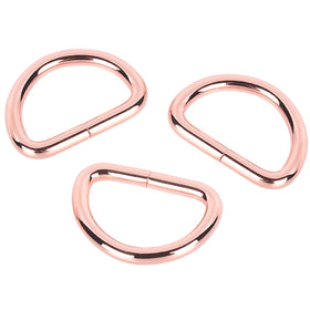 25mm Metal D Ring for Handbags Rose Gold Color D Ring Buckle