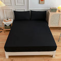 High Quality Ultra Soft Bed Cover 100% Microfiber Polyester Microfiber Fitted Sheet Woven 40 Adults Solid Grade a Plain Dyed