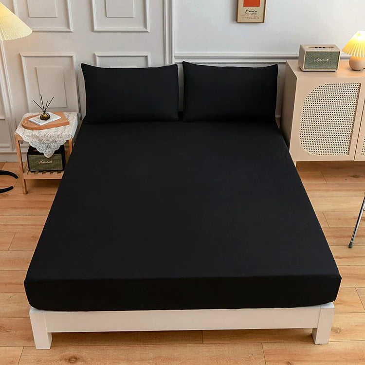 High Quality Ultra Soft Bed Cover 100% Microfiber Polyester Microfiber Fitted Sheet Woven 40 Adults Solid Grade a Plain Dyed