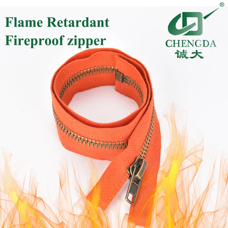 2026 Fireproof Zipper High Temperature Resistance 260C Flame Retardant FR Resistant Zipper for Firefighter Uniform