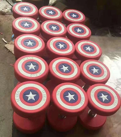 Commercial Gym Equipment Free Weights American Dumbbell Style Dumbbell Set / 50kg Urethane Round PU Dumbbells