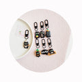 10pcs Resin Black Cat Charms Keychain Fashion Cute Cartoon Colorful Bag Key Chain Keyring Ornament Bag Purse Charm