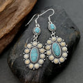New Vintage Wofish Western Turquoise Earrings for Women Boho Jewelry