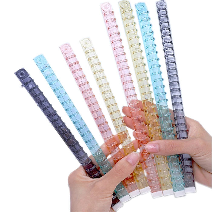 DIY Colorful A5/A4/B5 20/26 Hole Plastic Loose Leaf Notebook Ring Binder Filing Products