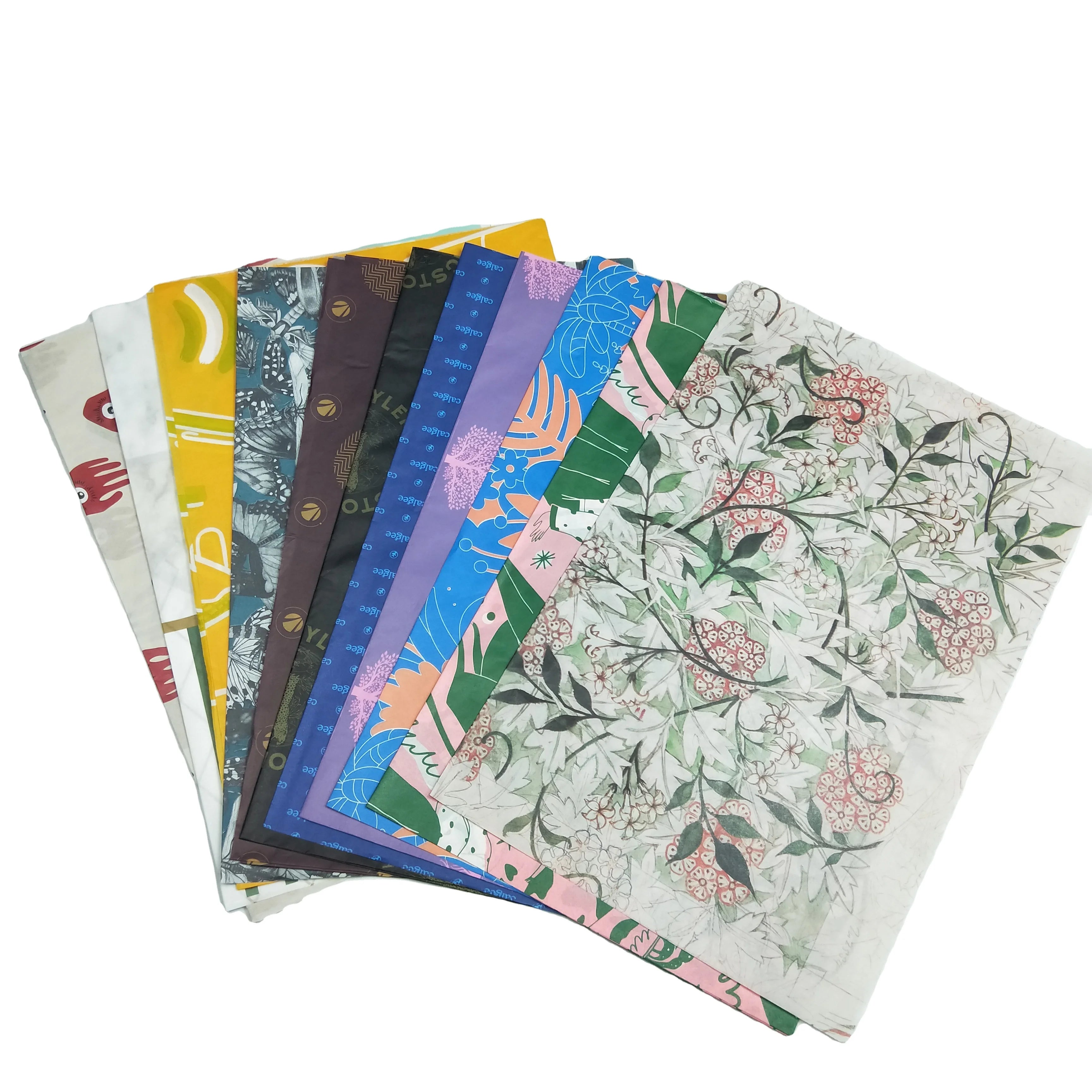Custom Logo Printed Kraft Color Craft Wrapper Paper Sheets and Rolls Gift Jewelry Toys Shoes Clothing Wrapping Silk Tissue Paper