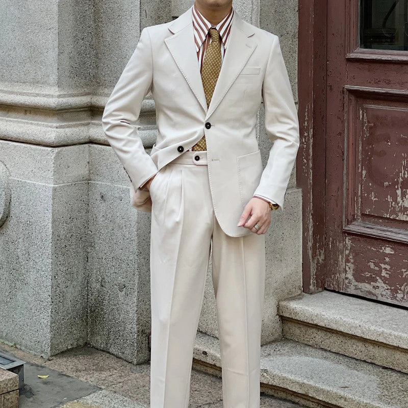 Wholesale Men Suits 2 Pieces Single Breasted Slim Casual Business Suit for Men's Classic Wedding Suit