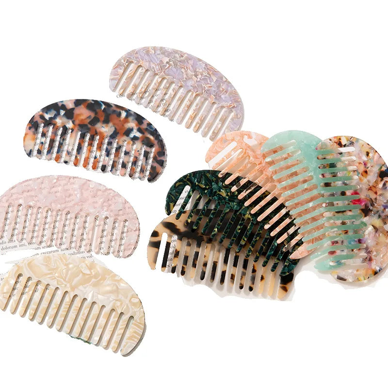 Decoration Girl Hair Accessories Custom Logo Cellulose Acetate Hair Comb for Women Girls