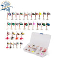Hot Selling 30pcs Artificial Hard Metal Spoon Sequins Sinking Spinner Bait Fishing Lures Set With Box