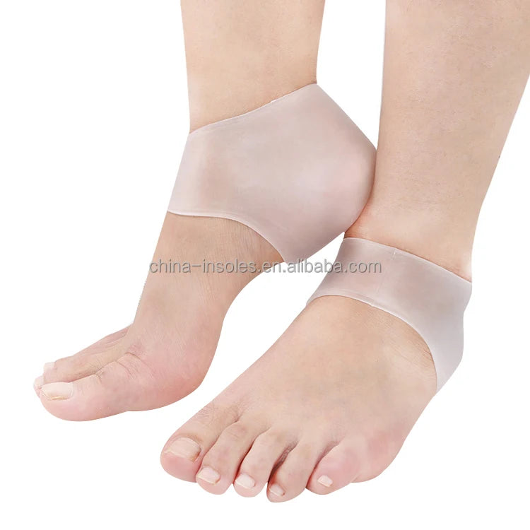 Silicone Gel Heel Protectors for Men and Women Sports & Comfort Insoles to Relieve Heel Pain and Cracked Heels