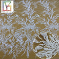 2023 New Design African Beads Lace Wedding Fabric French Bridal Dresses White Embroidered Tulle Crystal Sequin Lace
