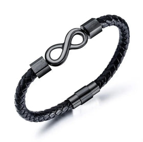 Hot Sale Leather Rope Bracelet Retro Men Leather Infinity Bracelet for Men Gifts