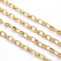 Factory Wholesale Brass 14K Gold Plated Handmade Chain Roll Big Thick Chain for Jewelry Making Accessories
