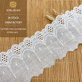 Water Soluble 100% Pure Cotton Lace Embroidery Lace Cotton Fabric Perforated Lace Barcode