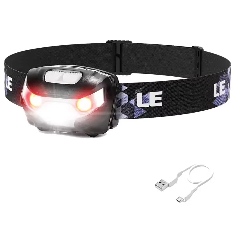 Howlighting Outdoors Powerful Work Light Headlights Wide Beam LED Rechargeable Waterproof COB Emergency Use ABS Headlamp