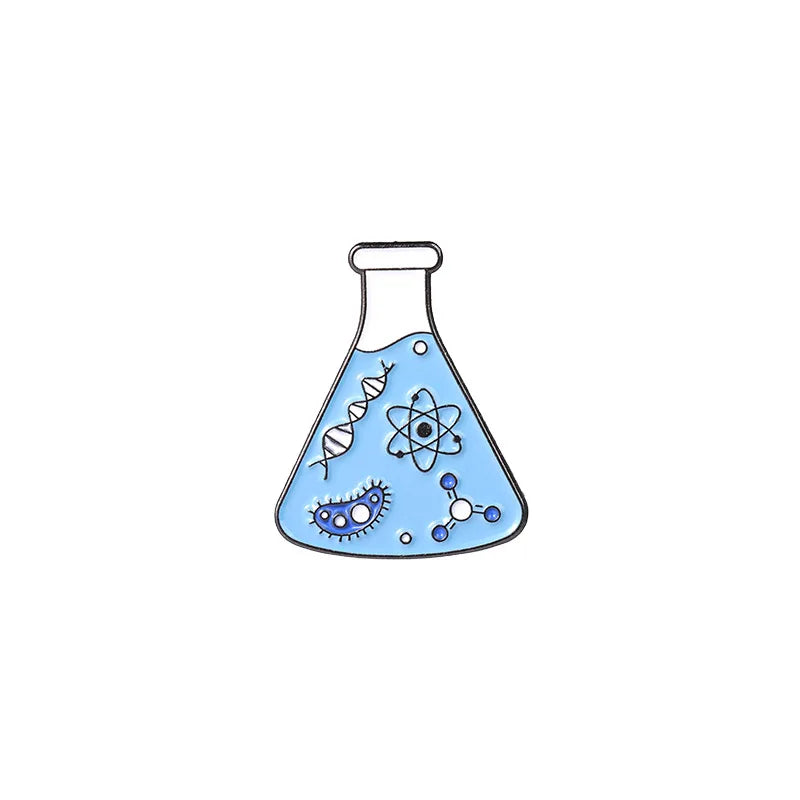 Scientific Microscopic Observation Molecular Gene Metal Enamel Pins Custom Doctor Pins for Medical Jewelry