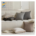 Innermor Home Decor Woven Geometric Solid Faux Linen Throw Pillow Case Customizable Cushion Cover for Sofa