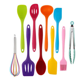 Hot Cookware for Home Kitchen Use Camping Popular Silicone Cooking Tools Set Spatula Shovel Kitchen Utensils Set