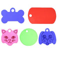 Metal Dog Tag Aluminum Alloy Blank Pet Identity Tag Color Pet Tag Pendant Charm Custom Name logo Lettering Pendants