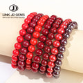 JD Natura Raw Ore Cinnabar Classic Children's Bracelet High Content 10% 30% 98% Emperor Cinnabar Hand String Buddha Beads
