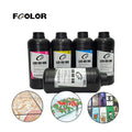 FCOLOR CMYK White 5 Colors UV LED Curable Ink for Epson I3200 Leather Printing