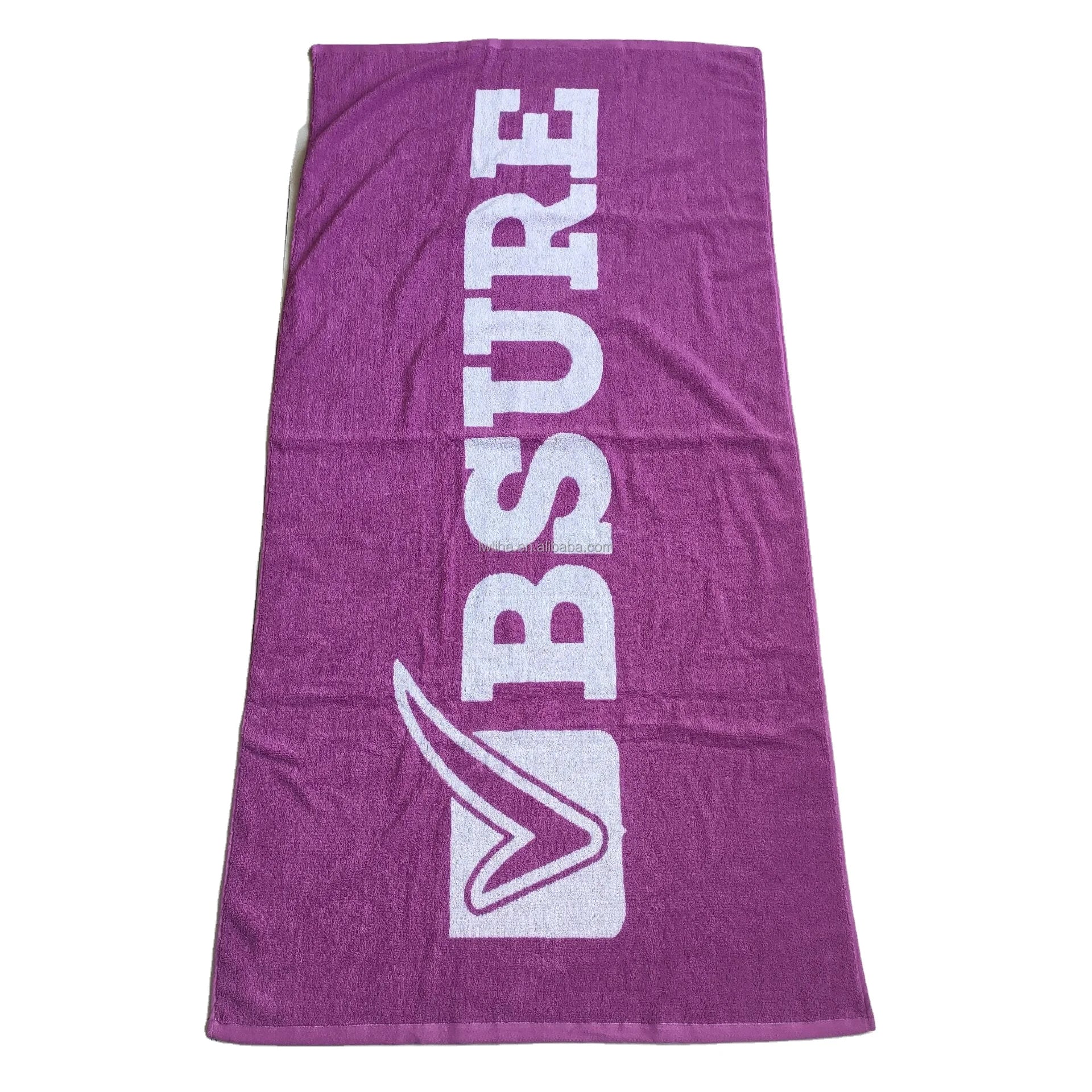 Organic Cotton Beach Towel 100% Cotton Large Beach Towel with logo Thick Turkish Cotton Premium Beach Towel