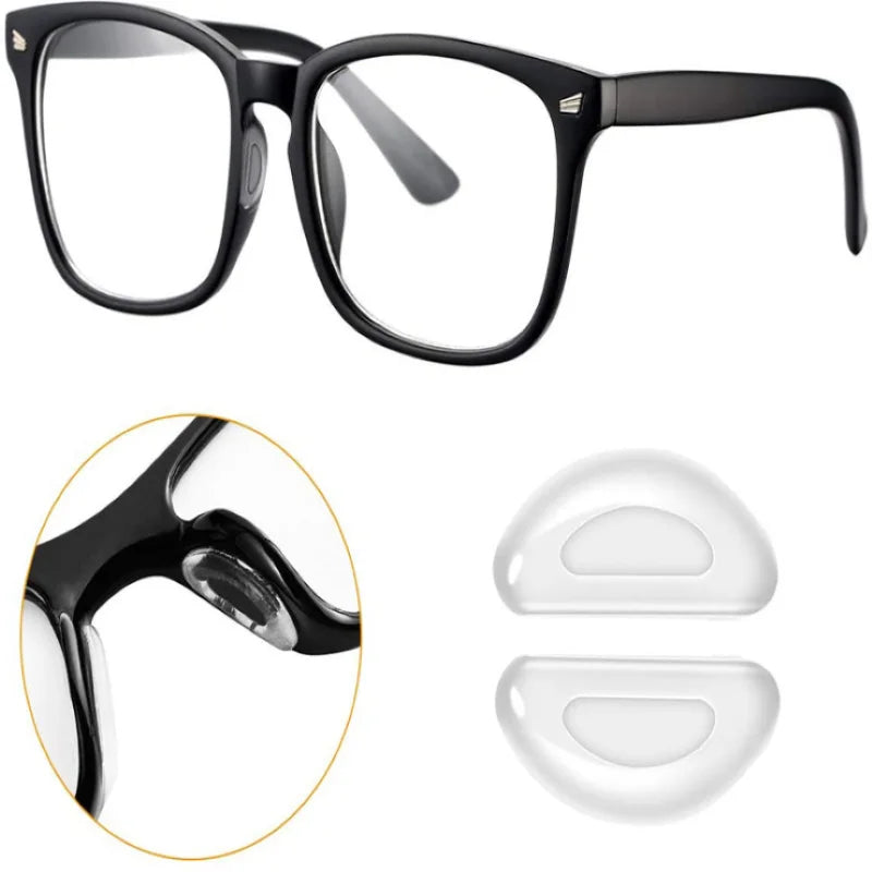 Hot Sale Hongjinye Comfortable D Shape Non Slip Heightening Adhesive Silicone Nose Pads Model Nose Pad 009 15x7x1.5mm Eyeglasses