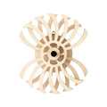 Kinetic Sculpture 3D Wood Windmill Wall Art Ornament Hanging Wind Spinner for Home /Living Room Decoration