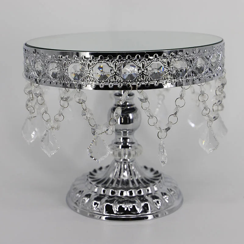 Crystal Mirror Candle Stand Creative Candle Stand Set for Dessert Table Wedding Candle Stand