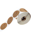 Handmade with Love 500 Adhesive Labels Per Roll Round Natural Kraft Paper Stickers for Household Products