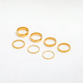 High End 18K Gold Plated Plain Gold Plated Shiny Band Rings Stainless Steel Rings for Women
