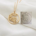 Qiuhan OEM Personalized Drawing Picture Nameplate Pendant Rope Chain Heart Butterfly Custom Name Necklace