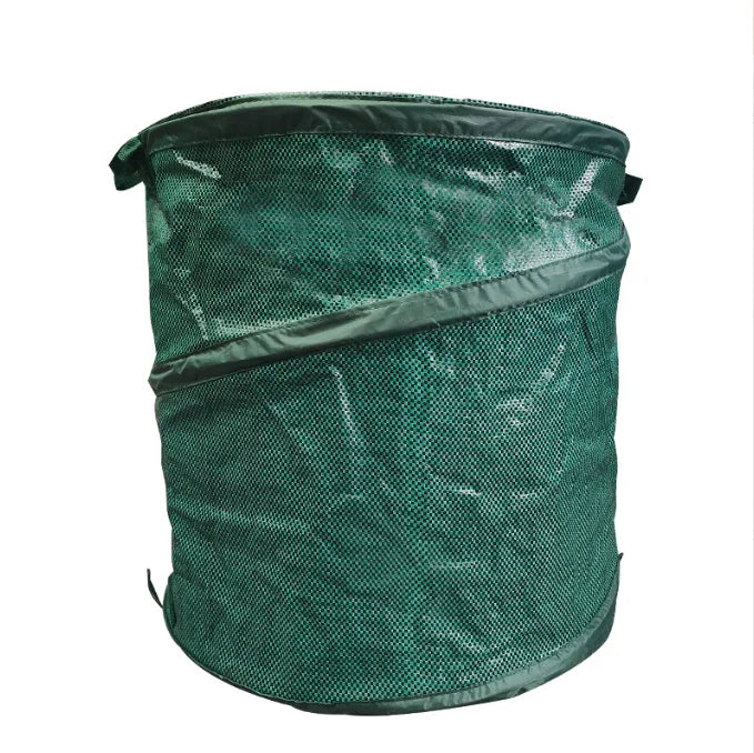 Portable Collapsible Pop up Trash Can Garden Leaf Bag Yard Waste Trash Collector Container Garden Storage Bag with Spring