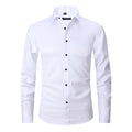 Men's Long-sleeved Shirt Dress Solid Plain Color Business Shirts Wholesale