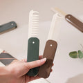 Simple Style 2 in 1 Multifunction  Wide Tooth Beard Comb  Folding Portable CombAnti-static Hair Brush Travel Barber Shop Gift