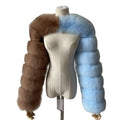2025 New Arrivals Women Fashion Only Long Sleeves Crop Top Sexy Faux Fur High Quality Hot Sale Leisure Elegant Fox Hair Fur Coat