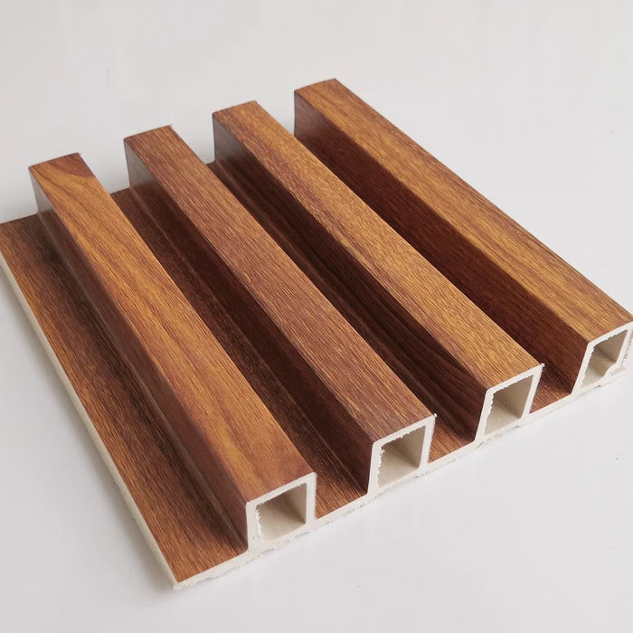 Pure Milky White Great Wall Board Bamboo Indoor Fluted Pvc Decoration Wall Panels Wpc