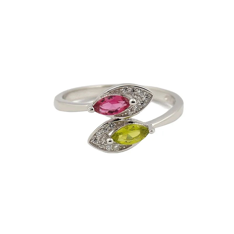 Dropshipping Silver 925 Ring Colorful Zircon Rings for Women Fine Jewelry Rings Fashion Jewelry
