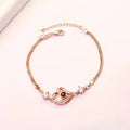 100 Languages I Love You Crystal  Bead Bracelet Women Heart-shaped Rose Gold Bracelet Valentine for Women Gift