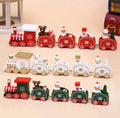 4 Knots Christmas Train Painted Wooden Christmas Decorations for Home Xmas Tree Decor 2021 Navidad Ornament Gift New Year 2021