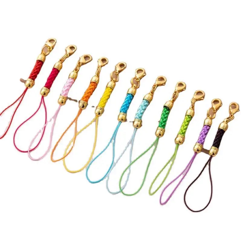 Custom Lanyard Lobster Clasp Key Ring Colorful Lariat Cord Strap for Phone Jewelry Pendant Toys Crafts Making Accessory Keychain