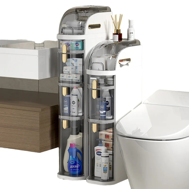 Rectangular PP Gap Storage Cabinet Bathroom Drawer-style Living Room Sundries Storage Box Removable Narrow Gap for Home