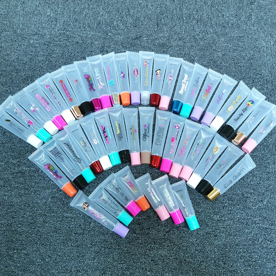 MOQ 100PCS Custom LOGO Lipgloss Tube Private Label 5ml 8ml 10ml 15ml Empty Squeeze Lip Gloss Containers