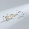 Cute Design S925 Sterling Silver CZ Triangle Trendy Stud Earrings 925 Silver Jewelry for Women RE3148
